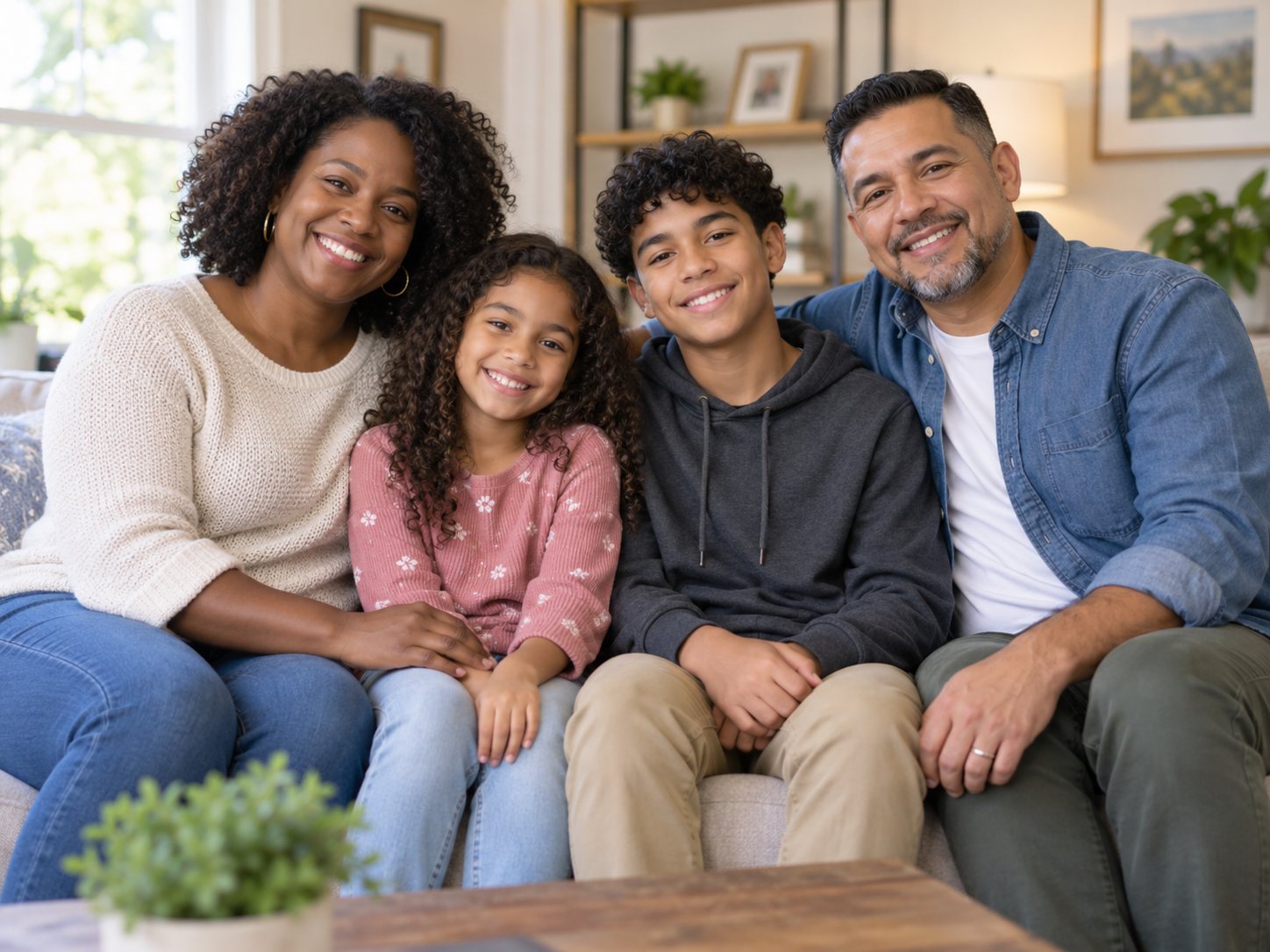 Supportive conversation in a comfortable home setting